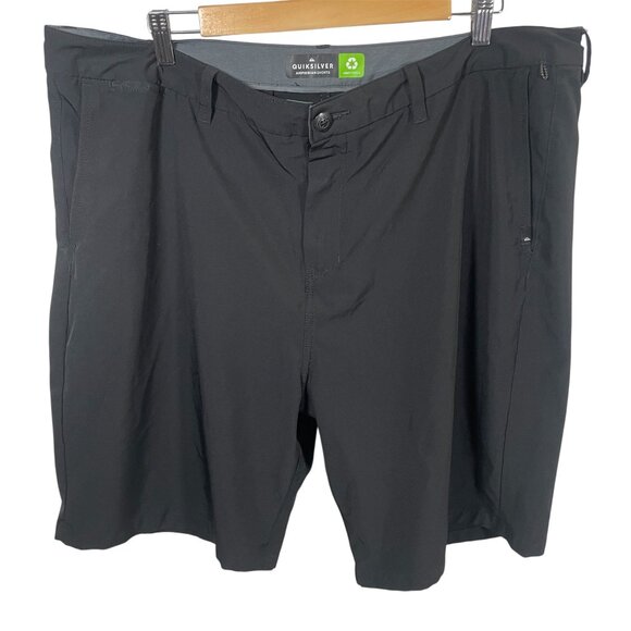 Quiksilver Union Amphibian Hybrid Shorts Mens Size 40 Black 20" 4 Way Stretch - Picture 1 of 10